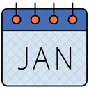 Month January Winter Icon