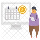 Monthly Budget Financial Calendar Monthly Income Icon