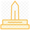 Icono De Linea De Duotono En Memorial De Guerra Icono