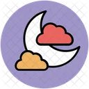 Moon Clouds Night Icon