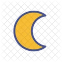 달빛 초승달 밤 아이콘