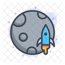 Moon Rocket Space Icon