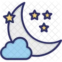 Weather Clouds Moon Icon