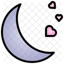 Moon Valentine Heart Icon