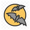 Moon Bat Scary Icon