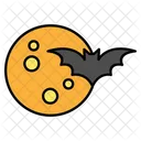 Moon Bat Sky Icon