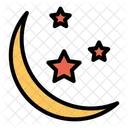 Half Moon Stars Space Icon