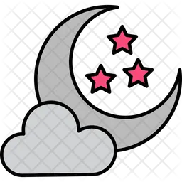 Moon and cloud  Icon