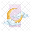 Moon And Cloud Cloud Moon Icon