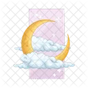 Moon And Cloud Cloud Moon Icon