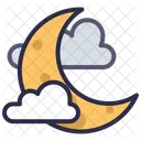Moon And Cloud  Icon