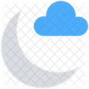 Moon And Cloud  Icon