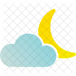 Moon And Cloud  Icon