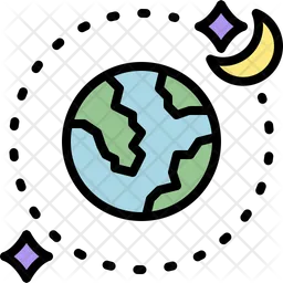 Moon And Earth  Icon