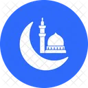 Moon And Mosque Crescent Masjid Icon