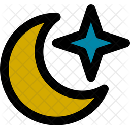 Moon And Star Icon Of Colored Outline Style Available In Svg Png Eps Ai Icon Fonts