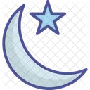 Moon And Star Crescent Islamic Symbol Icon