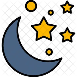 Moon and stars  Icon
