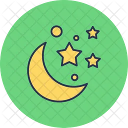 Moon and stars  Icon