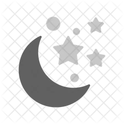 Moon and stars  Icon