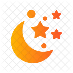 Moon and stars  Icon