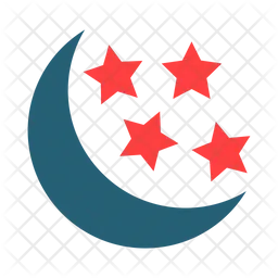 Moon and stars  Icon