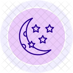 Moon and stars  Icon