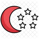 Moon and stars  Icon