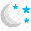 Moon And Stars  Icon