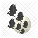 Moon Bat Halloween Bat Icon