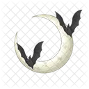 Moon Bat Halloween Bat Icon
