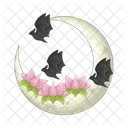 Moon Bat Bat Scary Icon