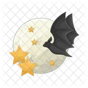 Moon Bat Bat Moon Halloween Icon