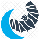 Moon Bat Bat Halloween Icon