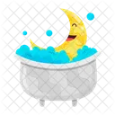 Moon Bath Moon Shower Taking Bath Icon