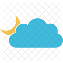 Moon behind cloud Icon