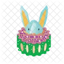 Moon Cake With Rabbit Rabbit Hare Icon