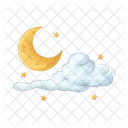 Moon Cloud Weather Night Icon