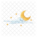 Moon Cloud Weather Night Icon