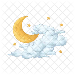 Moon cloud  Icon