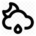 Moon Cloud Rain Icon
