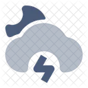 Moon Cloud Thunder Icon