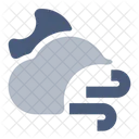 Moon Cloud Wind Icon