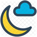 Weather Moon Cloud Icon