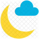 Weather Moon Cloud Icon