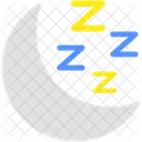 Moon Crescent Snoozing Icon