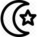 Islam Religion Islam Moon Crescent Muslim Culture Star Culture Line Icon