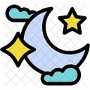 Moon Night Half Moon Icon