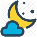 Weather Moon Cloud Icon