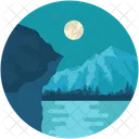 Sea Moon Night Icon